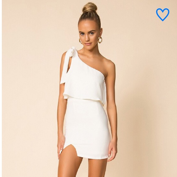 NWT Superdown Jenna one shoulder dress white - Small - Picture 2 of 4